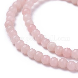 Natural Pink Opal Beads Strands, Grade AB, Round, 4mm, Hole: 0.5mm, about 97pcs/strand, 15.3 inch(39cm)