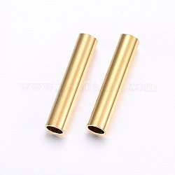 304 Edelstahl Rohr Perlen, golden, 30x7 mm, Bohrung: 6 mm