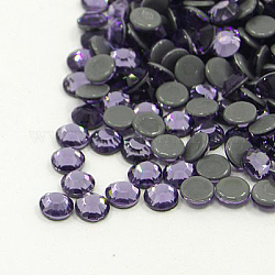 Vidrio de hotfix Diamante de imitación, aa grado, la espalda plana y facetas, semicírculo, tanzanita, ss8, 2.3~2.4mm, aproximamente 1440 unidades / bolsa