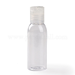 Bottiglie con tappo a disco in plastica, bottiglia riutilizzabile, chiaro, 10x3.15cm