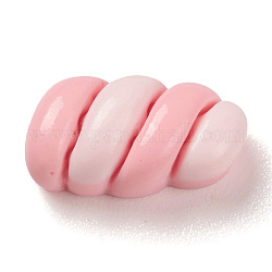Opaque Resin Cabochons, Jewelry Making Findings, Pink, Candy, 15x8x6mm