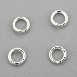 304 anelli di salto in acciaio inox, anelli di salto aperti, argento, 6x1.2mm, diametro interno: 4mm