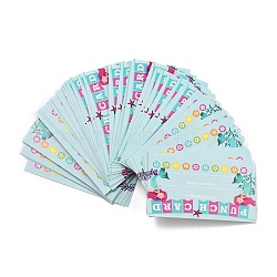 Tarjeta de incentivo de recompensa de papel rectangular, tarjetas perforadas para estudiantes, patrón de sirena, 90x50x0.3mm