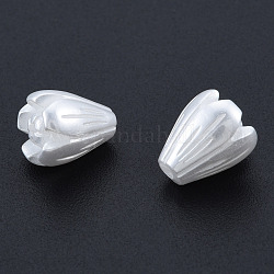Perle di perle imitazione plastica abs, fiore, bianco crema, 8x7mm, Foro: 1 mm