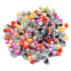 Perles acryliques de perles d'imitation, ronde, couleur mixte, 6~10x5.5~7.5mm, Trou: 1.8mm