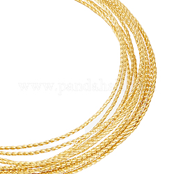 Pandahall filo di rame intrecciato da 16.4 piede, 1.5mm solido filo per gioielli calibro 15 dorato resistente all'appannamento filo artigianale per collana bracciale gioielli perline scolpire lavori artigianali albero della vita fare