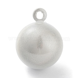 Colgantes de campana de latón, campana de suikin, charms redondos, plata, 22x17mm, agujero: 2.7 mm