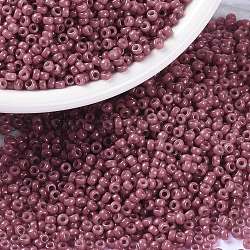 MIYUKI Round Rocailles Beads, Japanese Seed Beads, (RR4468) Duracoat Dyed Opaque Pansy, 15/0, 1.5mm, Hole: 0.7mm, about 5555pcs/bottle, 10g/bottle