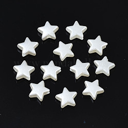 Perle di perle imitazione plastica abs, stella, colore conchiglia, 7x8x3mm, Foro: 1.5 mm, circa 6240pcs/500g