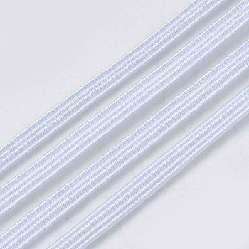 Плоский эластичный шнур, рот крышка ушной галстук веревка для поделки рот крышка, белые, 4 мм, около 656.16 ярда (600 м) / большой пучок