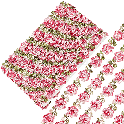 Pink Cotton Lace Ribbon 18mm x 5m