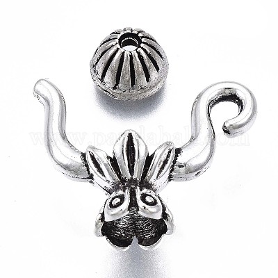 Тибетский стиль сплава шарика кадра PALLOY-Q441-079-RS-1