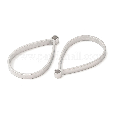 Подвески-капли из нержавеющей стали марки 304 с открытым задним безелем STAS-Z040-11B-P-1