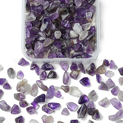 50 г бусинок из натурального аметиста G-YW0001-61-1