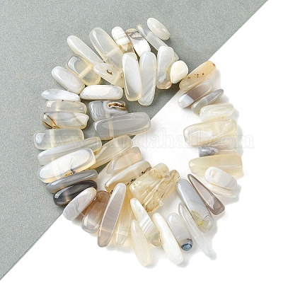 Серые натуральные бусины из агата  G-G117-C06-01-1