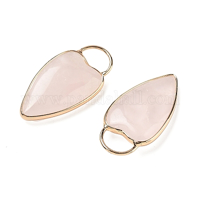 Природного розового кварца подвески G-I393-01G-01-1