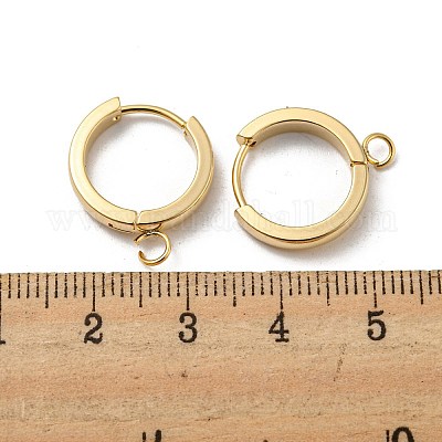 201 фурнитура для сережек-колец Huggie Hoop из нержавеющей стали STAS-A167-01N-G-1