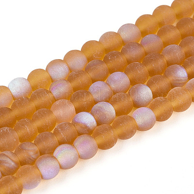 Матовые прозрачные стеклянные бусины GLAA-T032-T4mm-MBB23-1