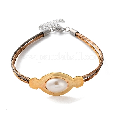 Многорядные браслеты из нержавеющей стали 304 BJEW-A036-07G-1