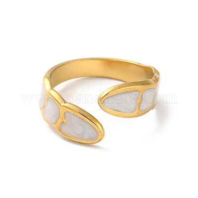 Кольца-манжеты из нержавеющей стали 304 с эмалевым покрытием RJEW-M171-33G-1