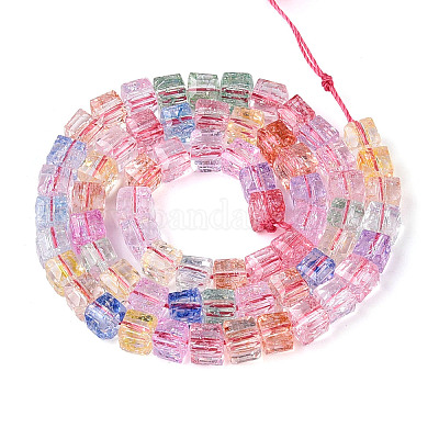 Хрустящие прозрачные стеклянные бусины нити&nbsp;GLAA-N062-6mm-11-1