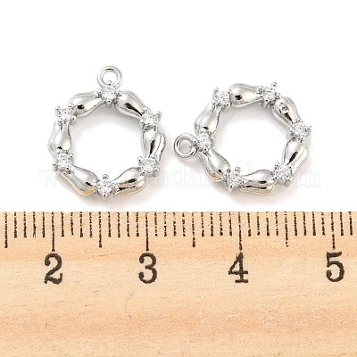 Латунные микро проложить кубического циркония подвески KK-E090-21P-1