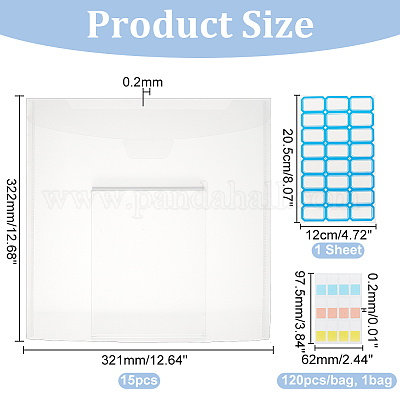 15 шт. А5 прозрачный пластиковый пакет для счетов-фактур папка-файл ABAG-GA0001-23-1