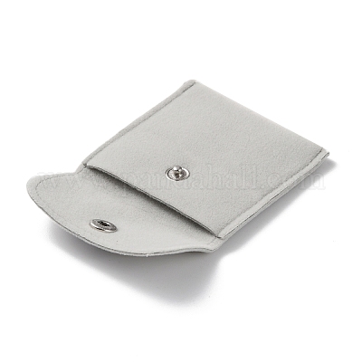 Квадратная бархатная шкатулка для драгоценностей с кнопкой CON-WH0088-77A-03-1