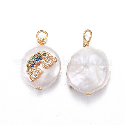 Подвески из натурального пресноводного жемчуга PEAR-L027-44-1