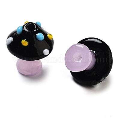 Нити бугорчатых бусин ручной работы в технике лэмпворк LAMP-A004-06B-1