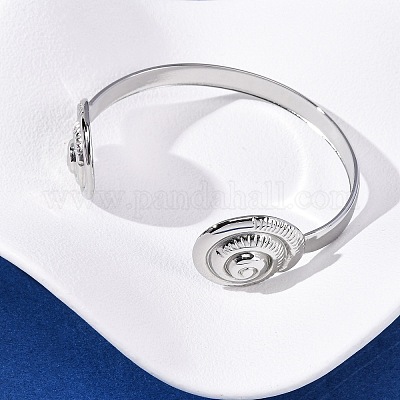 Браслеты-манжеты из нержавеющей стали 304 для женщин BJEW-C123-01B-P-1