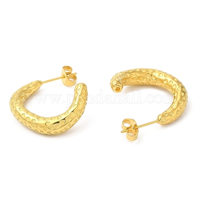 Серьги-гвоздики из нержавеющей стали 304 с ионным покрытием (IP) EJEW-B026-11G-1