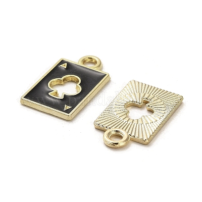 Подвески из эмалевого сплава с покрытием из легкого золота ENAM-R145-07G-02-1