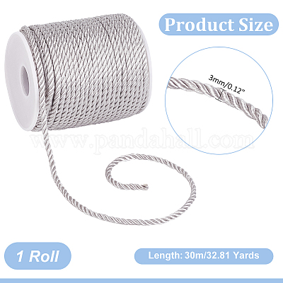 3-слойный витой шнур из полиэстера&nbsp;OCOR-WH0079-88G-1