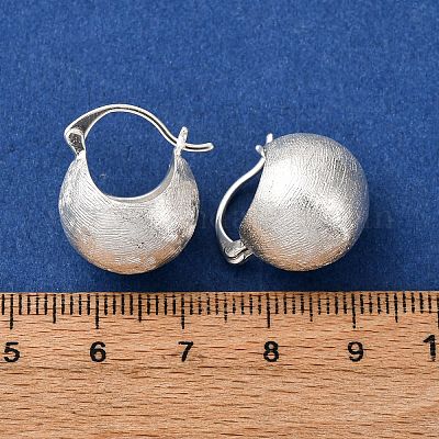 Серьги-кольца из латуни EJEW-A143-01B-S-1