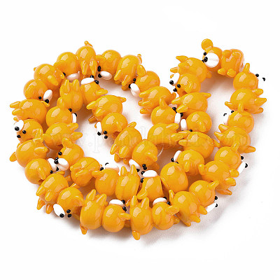 Непрозрачные нити бусин лэмпворк ручной работы LAMP-T007-19-A03-1