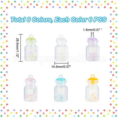 36 шт. двухцветные светящиеся пластиковые подвески KY-GA0001-22-1