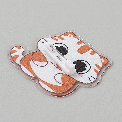 Акриловые броши в форме кошки JEWB-CJC0015-04G-1