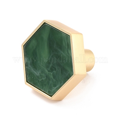 Шестигранник с латунными ручками и ручками для коробок с мраморным узором DIY-P054-C05-1