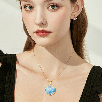 10 шт. подвеска с открытой задней частью из нержавеющей стали с кабошонами STAS-UN0061-36A-1