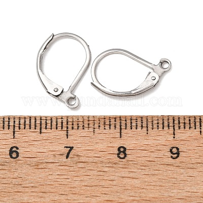 Фурнитура для сережек с застежкой-рычагом из хирургической нержавеющей стали 316l STAS-E194-03P-1