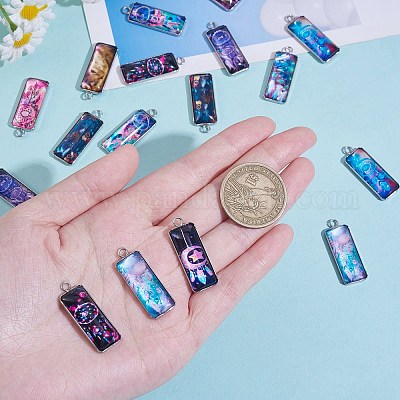 10 пара 10 стеклянных подвески в богемном стиле STAS-SZ0003-09-1