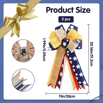 Большой бант из полиэстера FIND-WH0126-414B-1