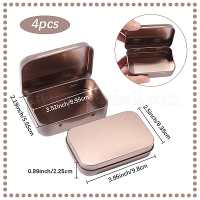 4 шт. железные шкатулки для хранения ювелирных изделий с откидной крышкой CON-SP0001-20C-1