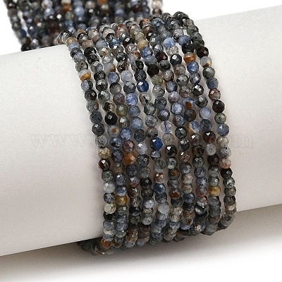 Натуральные нити из кианита / цианита / дистенового бисера&nbsp;G-D347-A02-2mm-1