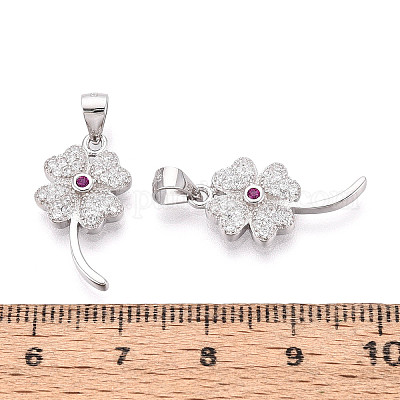 Подвески из стерлингового серебра с микропаве и прозрачными кубическими циркониями в честь 925-го дня Святого Патрика.&nbsp;STER-T008-80P-1