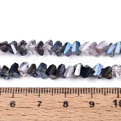 Стеклянные бусины с гальваническим покрытием  EGLA-N002-06E-01-1