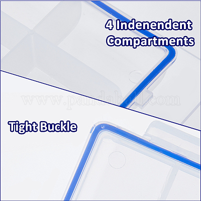 4 решетка пластиковый контейнер для хранения с откидной крышкой CON-WH0107-17-1