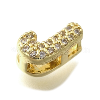 Латунные микро-паве кубические цирконии буквы многорядные звенья KK-D295-32G-10-1