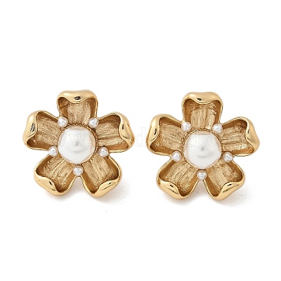 Серьги-гвоздики из нержавеющей стали 304 EJEW-M073-15G-1